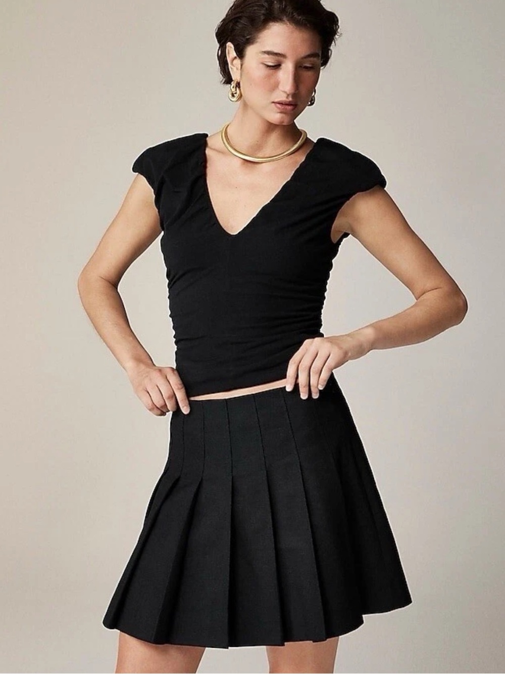 J.Crew Ruched V Neck Tank Top